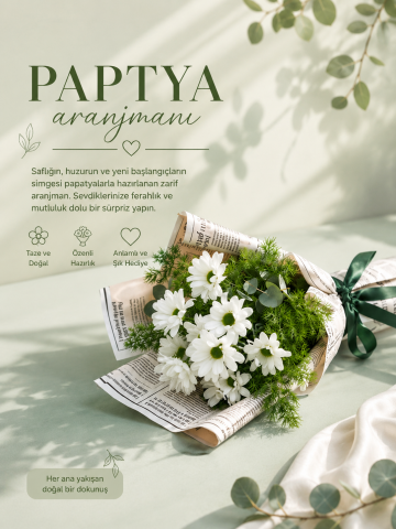 Premium Beyaz Papatya Çiçeği