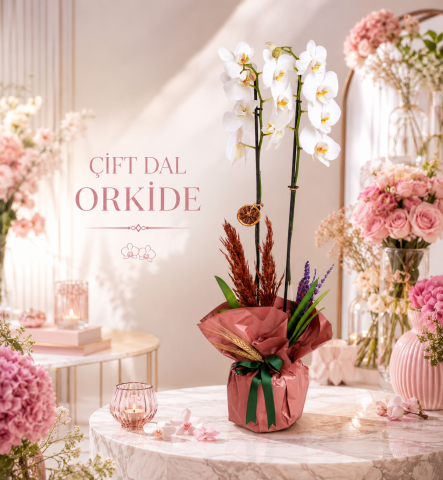 Zarif Beyaz Orkide Çiçeği