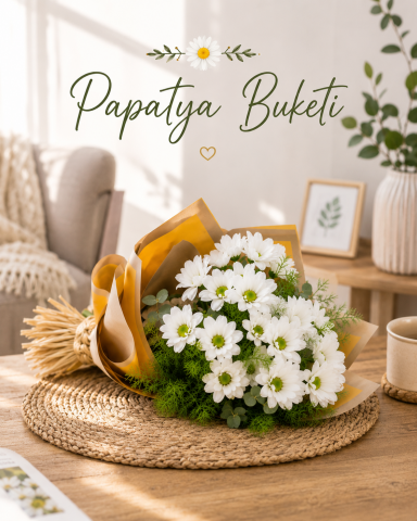 Zarif Papatya Çiçeği Buketi